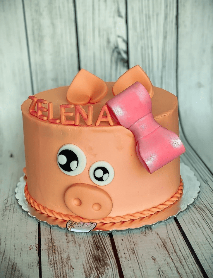 Pig Birthday Cake Ideas Images Pictures   Pig Cake Design 05 